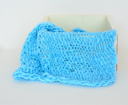 Pledd - Fiber - 50x50 cm - Himmelblått