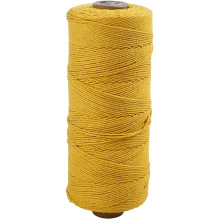 Knyttegarn L: 315 m tykkelse 1 mm Tynn kvalitet 12/12 gul 220 g/ 1 nst. Knyttegarn L: 315 m tykkelse 1 mm Tynn kvalitet 12/12 gul 220 g/ 1 nst.