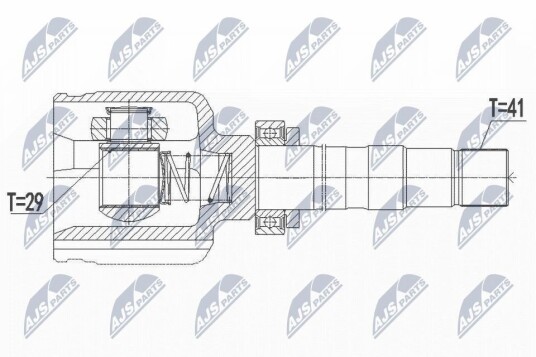 Nty Drivknute drivaksel NTY NPW FT 040