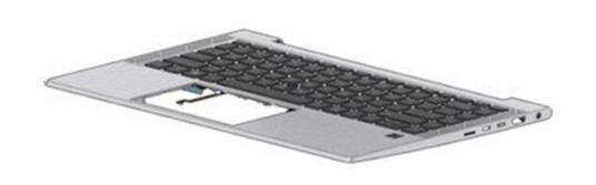 HP 840/EB 14 G7 - BL - Privacy - FR - Brbart tastatur - til utskifting - Fransk - Gr