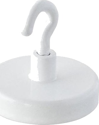 Pottemagnet M19863xr M/Krog Hvid Ø32mm Pottemagnet M19863xr M/Krog Hvid Ø32mm