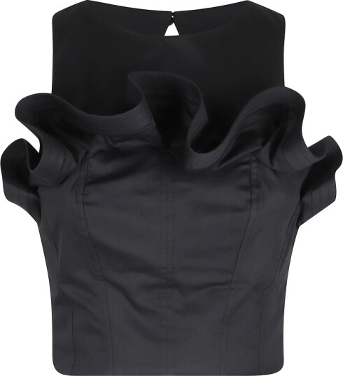 Elisabetta Franchi Dame Topper Svart XS,
