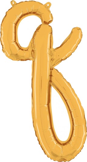 Ballongkungen Bokstavballong Script Gull Bokstav Q 34717G