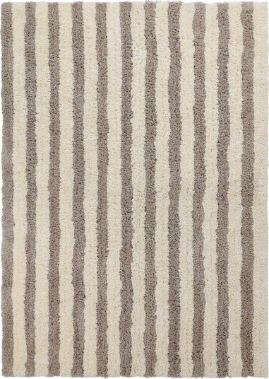 Ryetepper Thira Stripe Cotton Shaggy kermanvärinen/taupe Størrelse: 80 x 150 cm
