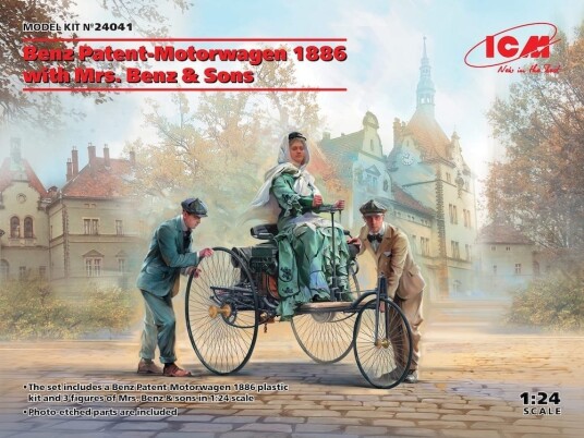 ICM 1/24 Benz Patent-Motorwagen 1886 with Mrs. Benz and Sons