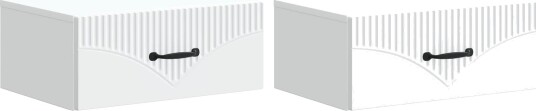  Vegghengt Nattbord 2 pcs Hvit 49 x 34,5 x 20 cm Konstruert tre
