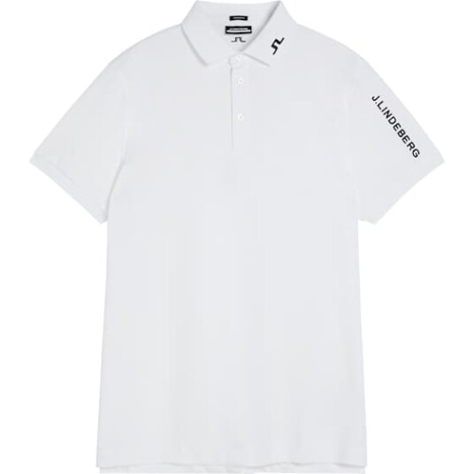 J . Lindeberg Tour Tech Reg Fit Golf Polo Herre White XL