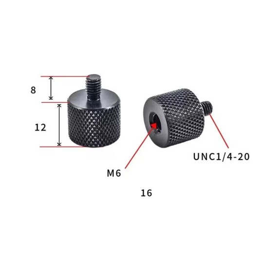 INF Adapter 1/4" til M10 5-pakning M6