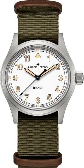 Hamilton Herreklokke H69401910 Khaki Field Hvit/Tekstil Ø38 mm Hamilton Herreklokke H69401910 Khaki Field Hvit/Tekstil Ø38 mm