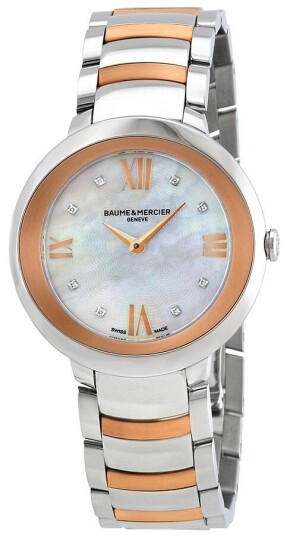 Baume & Mercier Dameklokke M0A10252 Promesse Hvit/Rose gulltonet