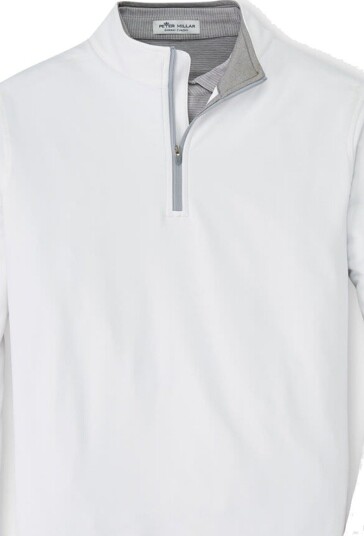Peter Millar Perth Performance Quarter Zip Hvit Golfgenser herre White XX Large