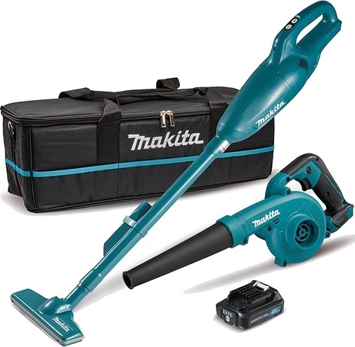 Makita Kombisett 12v Blåser UB100D + Støvsuger CL108FD