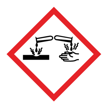 Jo Safety GHS 05 faresymbol Etsende 100 x mm 250 stk etiketter på rull 132422