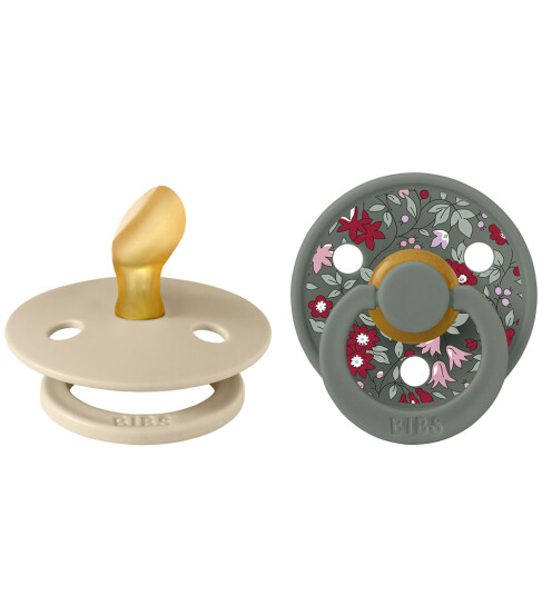 Bibs X Liberty Colour Smokker 2 pack Str. 2 Anatomisk Ch 6 18 md Smokk Beige Grønn 62 86