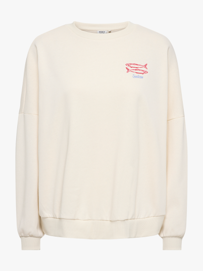 Only Deborah New Long Sleeve Club o Neck Hvit XL