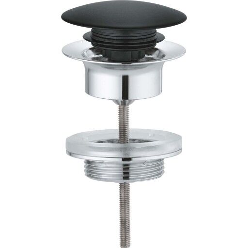 GROHE Push-Up Bunnventil Velvet Black 1 1/4" Ø64mm GROHE Push-Up Bunnventil Velvet Black 1 1/4" Ø64mm