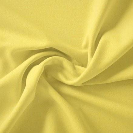 Stoffabrics Swan Solid Bomullslerret Stoff 150cm 104 Støvet gul 50cm