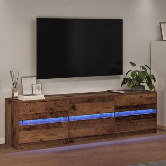 TV skap med skuff Brun 180 x 34 x 50 cm Konstruert tre