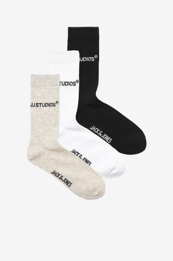 Jack & Jones Junior Sokker jacSoho Tennis Jnr 3 pakning Svart
