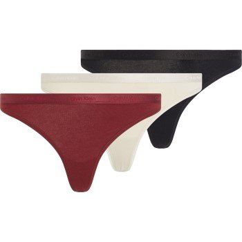 Calvin Klein Truser 3P Holiday Modern Logo Thong Mixed bomull Large Dame Calvin Klein Truser 3P Holiday Modern Logo Thong Mixed bomull Large Dame