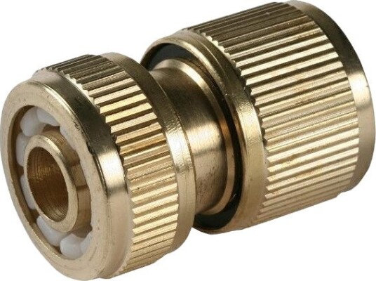 Hageslange Greenmill GB1011C Messing hurtigkobling med vannstopp 1/2" for