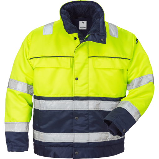 Fristads 444 PP Vinterjakke Klasse 3 Varselgul/Marineblå 2XL Fristads 444 PP Vinterjakke Klasse 3 Varselgul/Marineblå 2XL