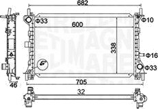 MAGNETI MARELLI 350213159900 Radiator motorkjøling