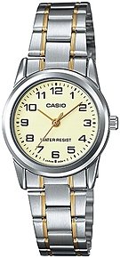 Casio Dameklokke LTP V001SG 9BUDF Classic Stål Ø30 mm