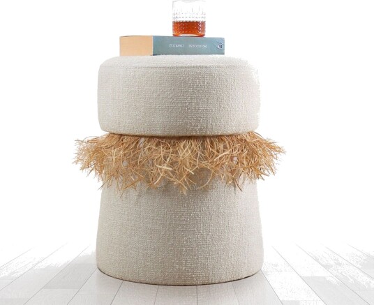 Anaro Sittepuff Rund Beige
