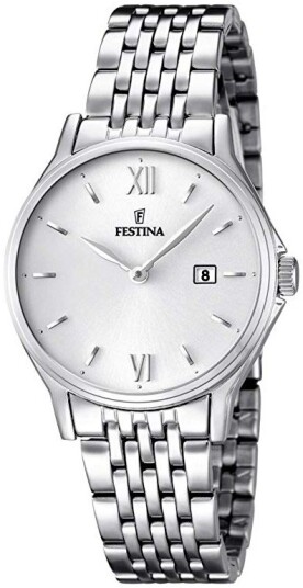 Festina Dameklokke F16748 2 Classic Sølvfarget/Stål Ø31 mm Festina Dameklokke F16748 2 Classic Sølvfarget/Stål Ø31 mm