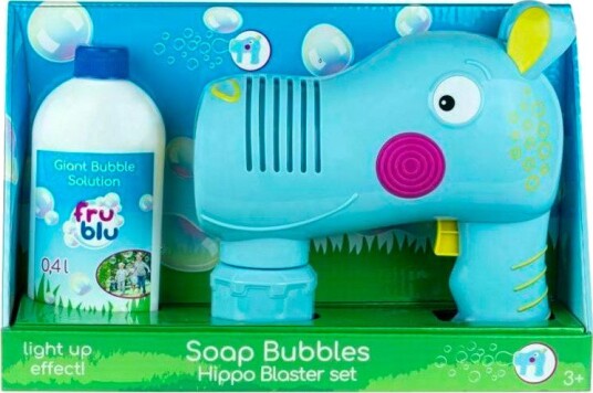TM Toys Fru Boble Sett Med Maskin 0,4 Liter Flodhest