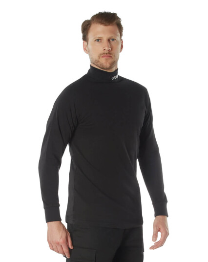 Rothco Turtleneck T skjorte med sikkerhetstrykk Svart Rothco Turtleneck T skjorte med sikkerhetstrykk Svart