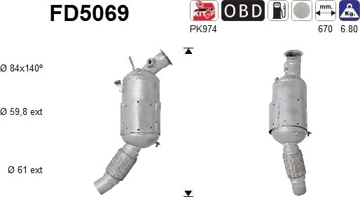 Partikkelfilter AS FD5069