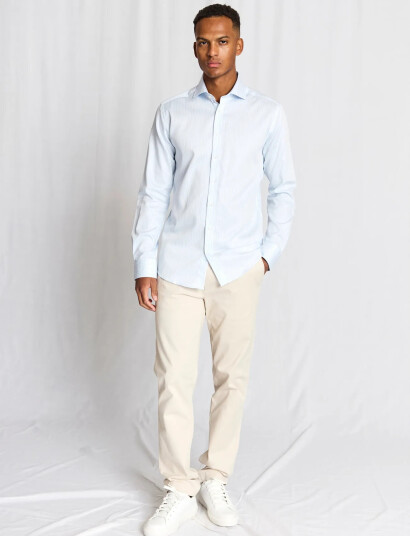 Bruun & Stengade Bs Borko Slim Fit Shirt   Blue   42