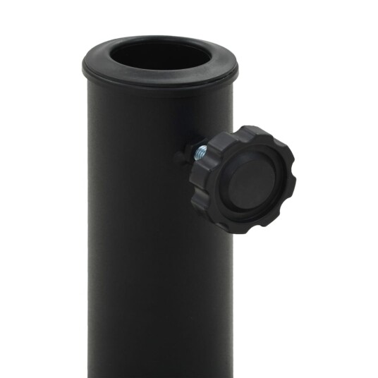vidaXL Parasollfot polyresin halvrund 9 kg svart