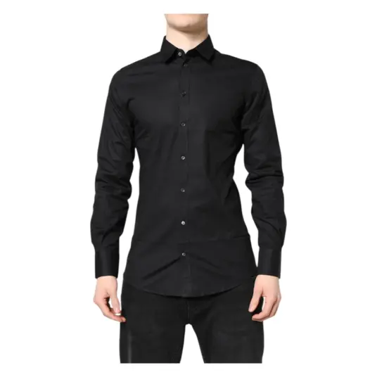Dolce & Gabbana Herre Skjorter Svart 4XS, Dolce & Gabbana Herre Skjorter Svart 4XS,