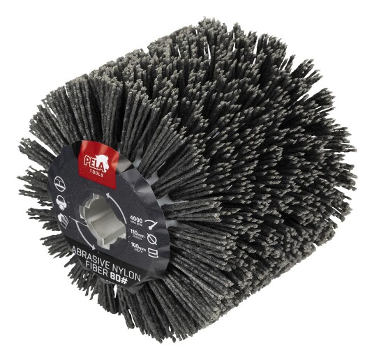 PELA 532489 Nylonfiberbørste til PELA satineringsmaskin 509658 Ø115x100 mm Maskintilbehør & forbruk