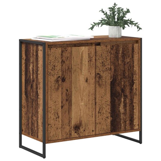 Sideskap Gamle tre 79 x 36 x 75 cm Konstruert tre Sideskap Gamle tre 79 x 36 x 75 cm Konstruert tre