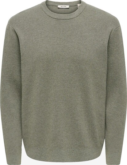 ONLY & SONS Genser Onsting Rlx Crew Neck Knit Grå ONLY & SONS Genser Onsting Rlx Crew Neck Knit Grå
