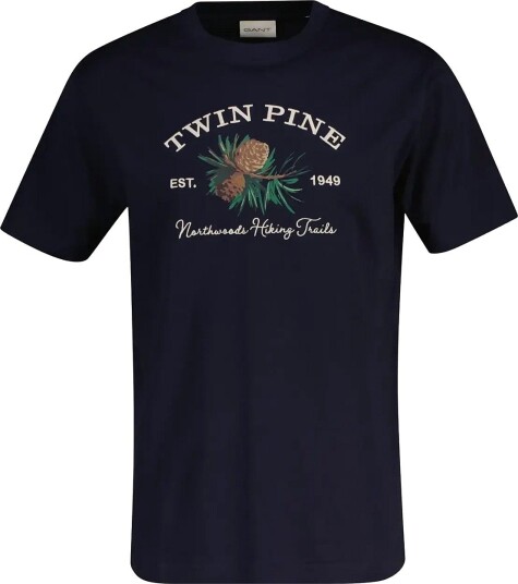 Gant Graphic Ss T Shirt EVENING BLUE S