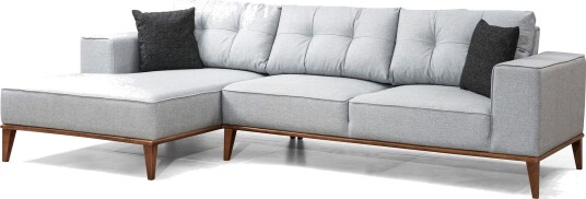 Shallo Sovesofa med Divan Venstre Grå Shallo Sovesofa med Divan Venstre Grå