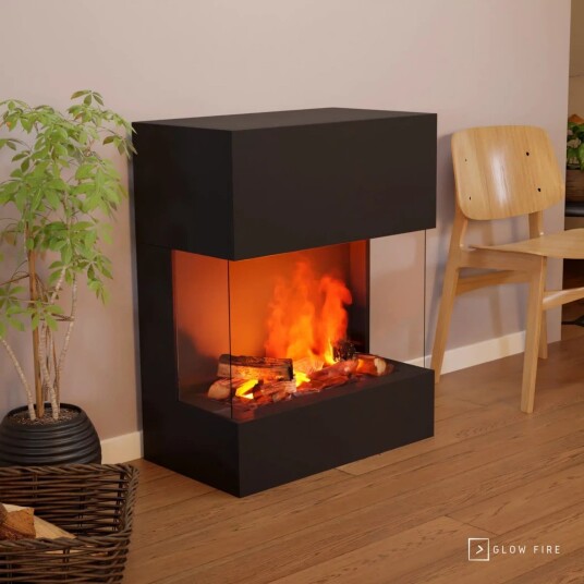Glow Fire Kästner Omc 600 - Sort (HYB-50-102BK-real-wood)