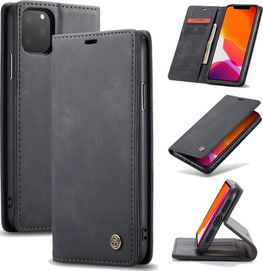 CaseMe Matte Wallet Style (iPhone 11 Pro Max) Svart