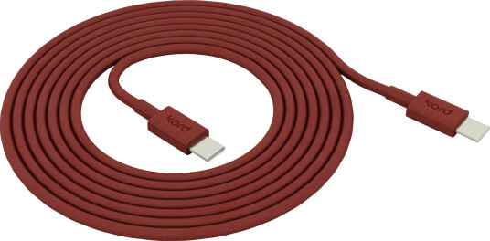 Kord Kord USB C til USB C ladekabel 1,8 m Fired Brick Kord Kord USB C til USB C ladekabel 1,8 m Fired Brick