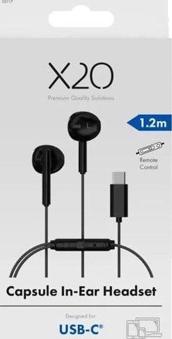 X2O USB-C Capsule In-Ear Headset Svart