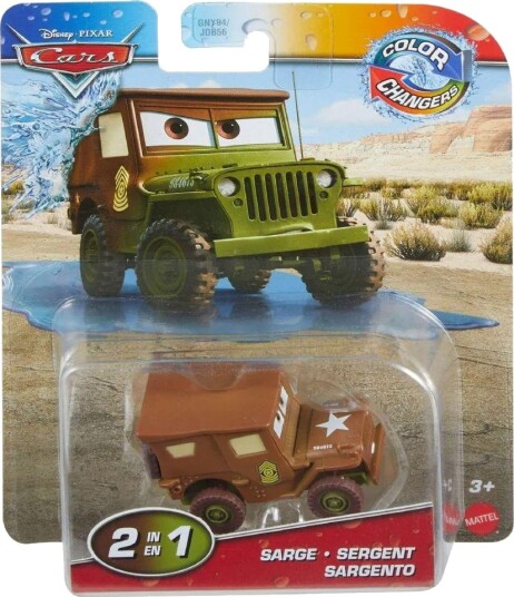 Disney Biler Fargeskiftende Lekebil 1:55 Sarge Disney Biler Fargeskiftende Lekebil 1:55 Sarge