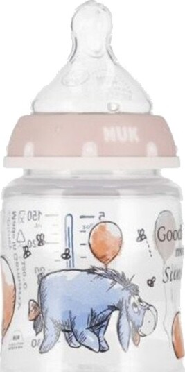 Nuk First Choice Tåteflaske Med Temperaturindikator 150ml 0-6 Mnd Eselet Fra Ole Brumm Nuk First Choice Tåteflaske Med Temperaturindikator 150ml 0-6 Mnd Eselet Fra Ole Brumm