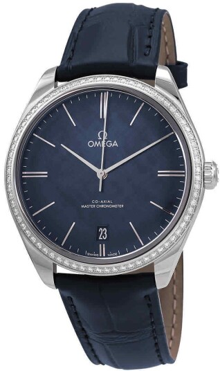 Omega Herreklokke 435.18.40.21.03.001 De Ville Tresor Blå/Lær Ø40