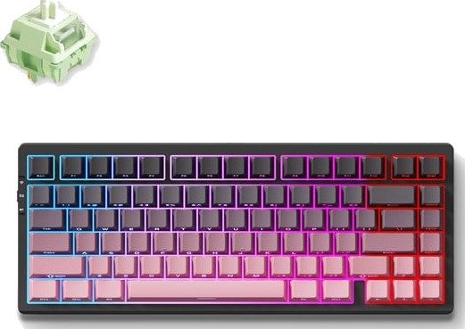 MCHOSE G75 Pro Wireless Gasket Mounted Black Pink Matcha Latte Switch V2 Gamingtastatur Uten Numpad Engelsk (USA) Rosa G75-16A