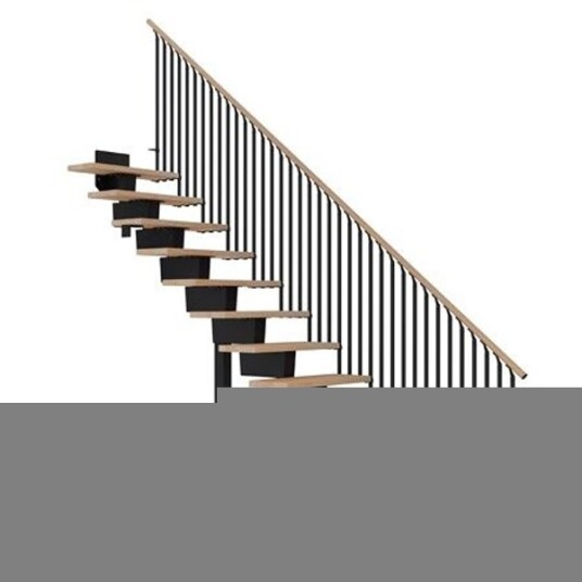 Dolle Dubai Rett Trapp Svart 9005 classic Iii oljet Bøk 80 14